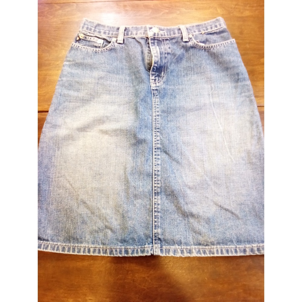 Polo Jeans Co. Denim Knee Skirt Women's Size 4 Blue Jean